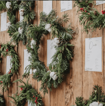 Decoración Navideña para Bodas de Invierno en Murcia
