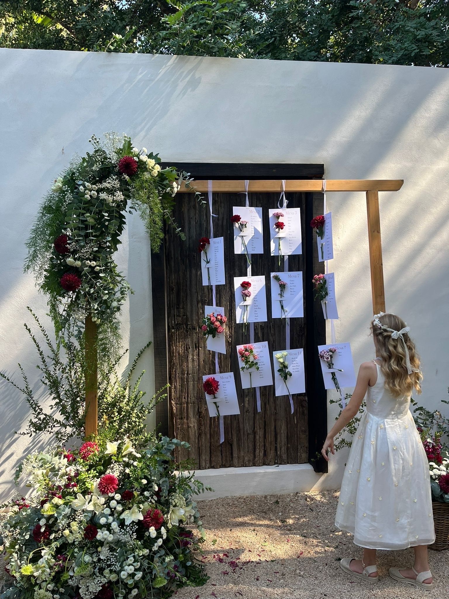 lista invitados de boda de diseño floral en finca El Bosco Murcia