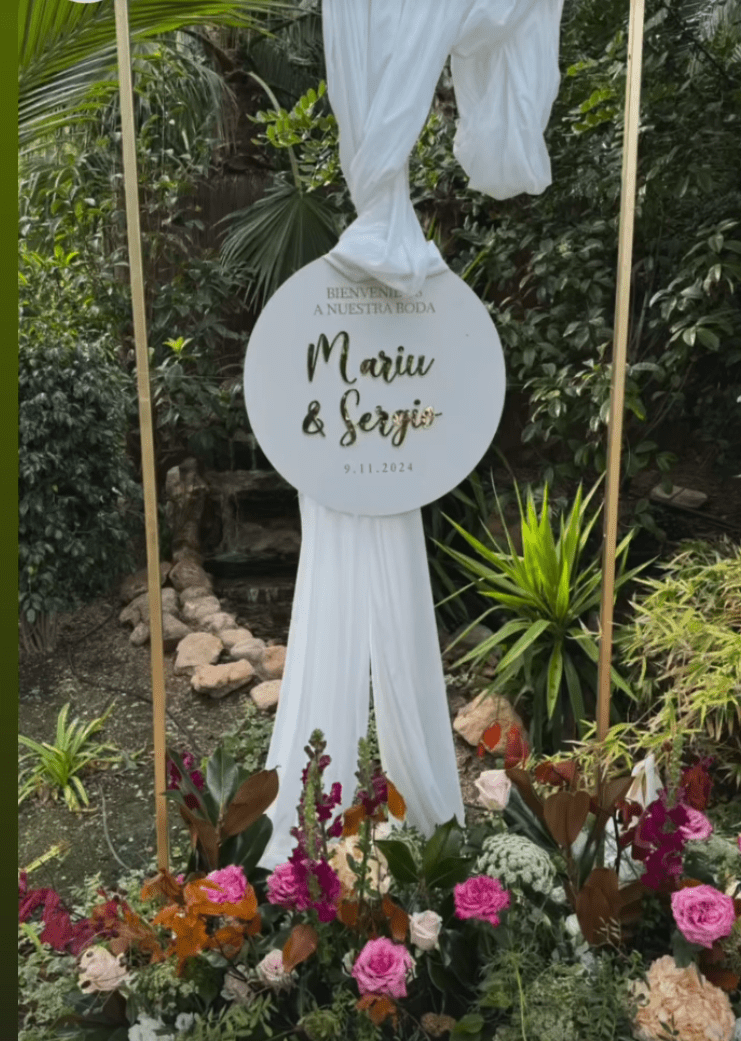 Cartel de bienvenida personalizado para bodas en Murcia